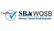 Certified SBA Woman Owned Small Business badge